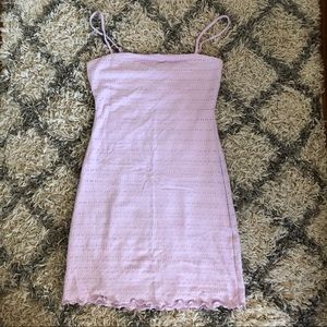 Lavender Mini Bodycon Spaghetti Strap Dress
